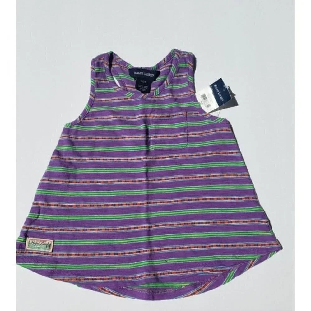 Ralph Lauren swing top size 2 / 2T toddler girl purple stripes